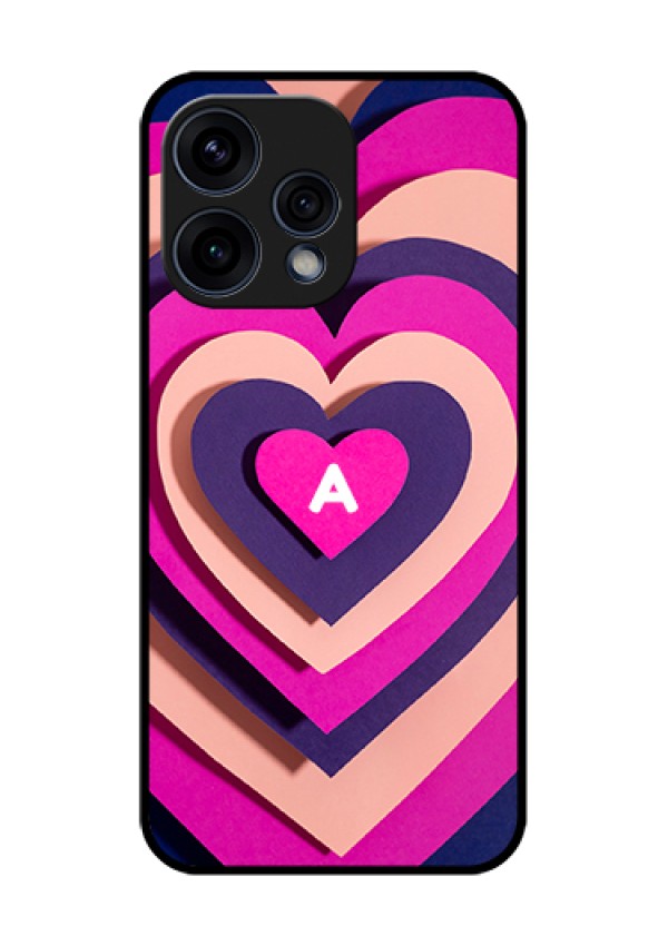 Oppo Reno 15 5G Custom Glass Phone Case - Cute Heart Pattern Design
