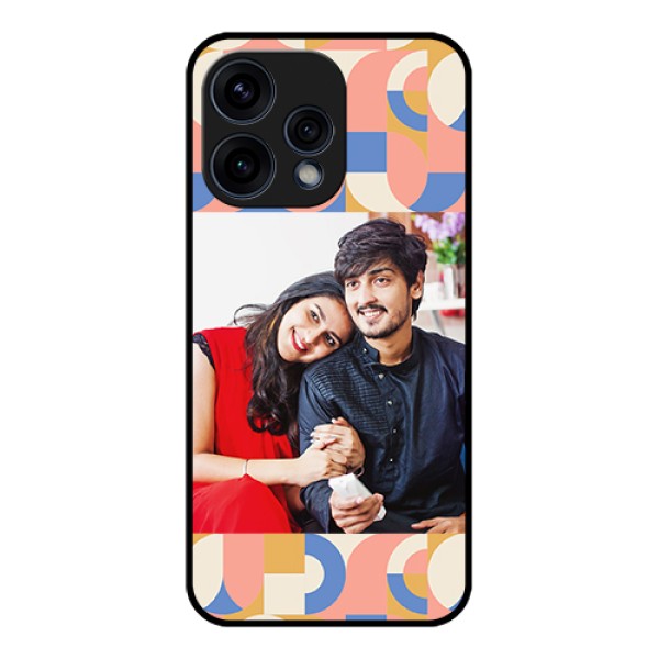 Oppo Reno 15 5G Custom Glass Phone Case - Semi - Circle Maze Pattern Design
