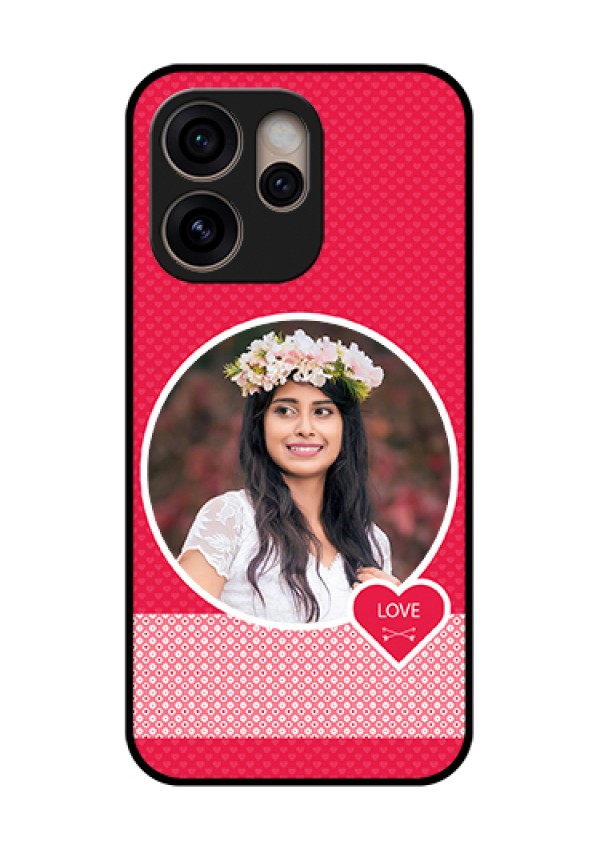 Oppo Reno 15 Pro 5G Custom Glass Phone Case - Pink Color Pattern Design