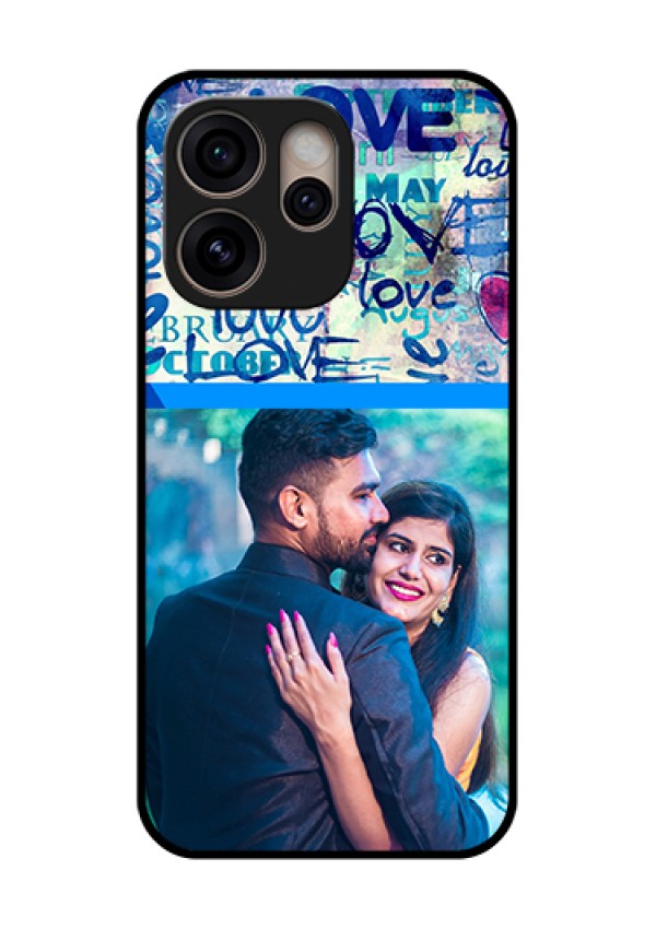 Oppo Reno 15 Pro 5G Custom Glass Phone Case - Colorful Love Design