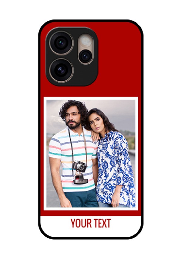 Oppo Reno 15 Pro 5G Custom Glass Phone Case - Red Color Design