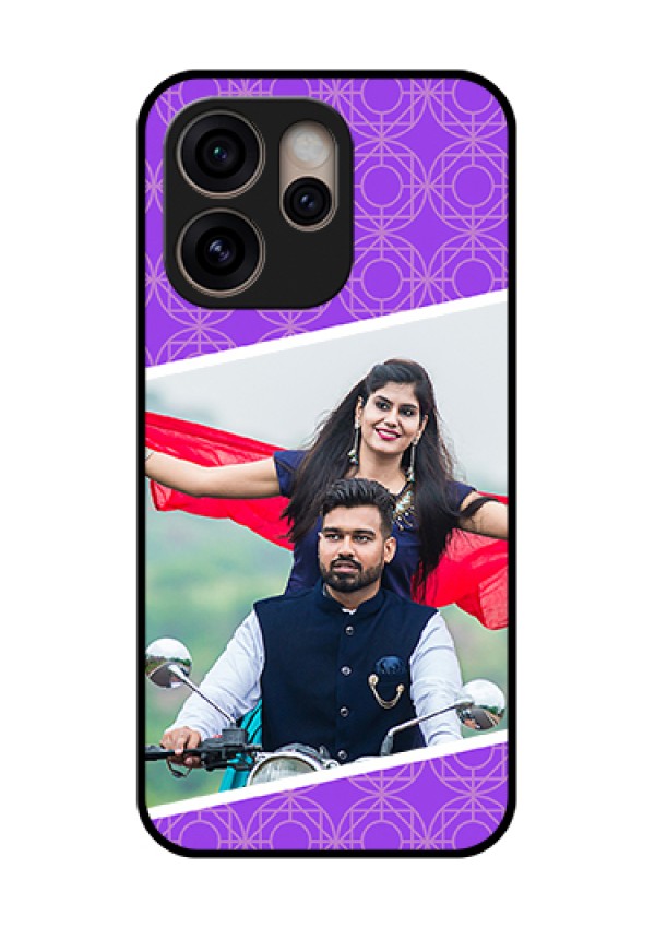 Oppo Reno 15 Pro 5G Custom Glass Phone Case - Violet Color Pattern Design