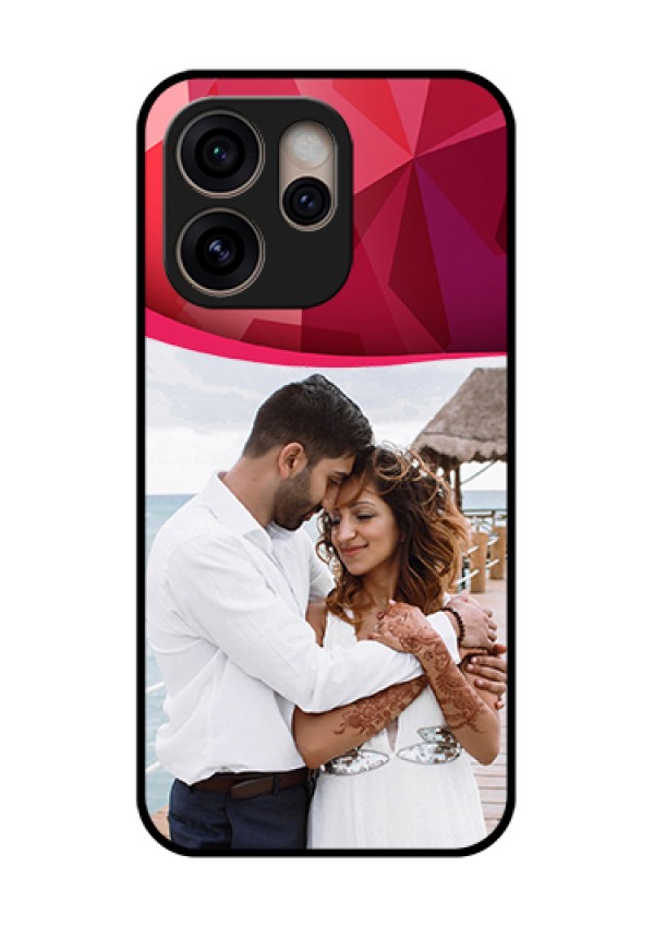 Oppo Reno 15 Pro 5G Custom Glass Phone Case - Red Abstract Design