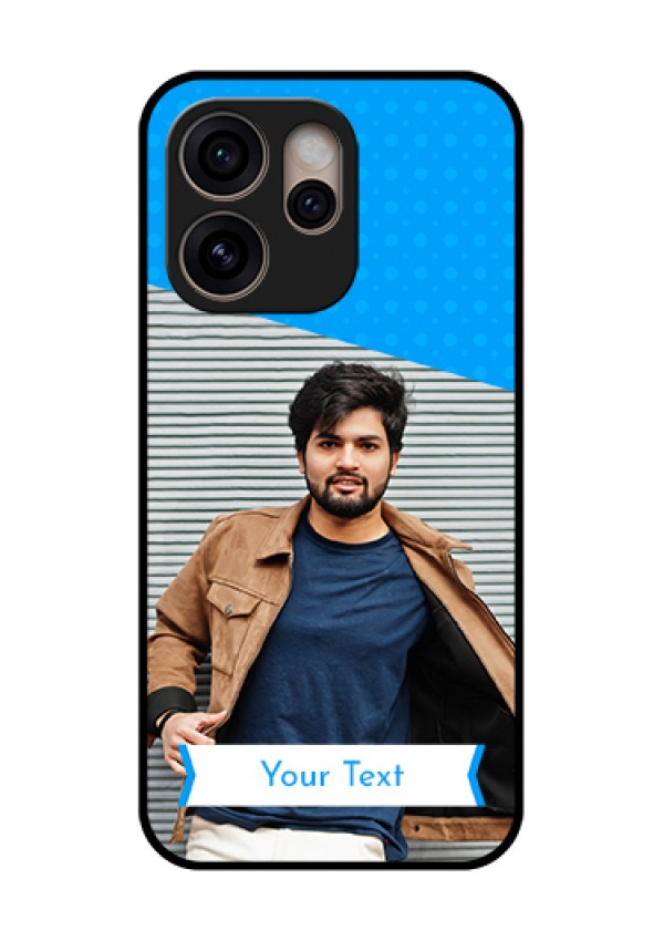 Oppo Reno 15 Pro 5G Custom Glass Phone Case - Simple Blue Color Design