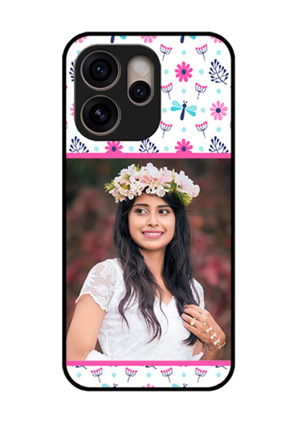Oppo Reno 15 Pro 5G Custom Glass Phone Case - Colorful Flower Design