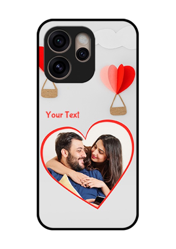 Oppo Reno 15 Pro 5G Custom Glass Phone Case - Parachute Love Design