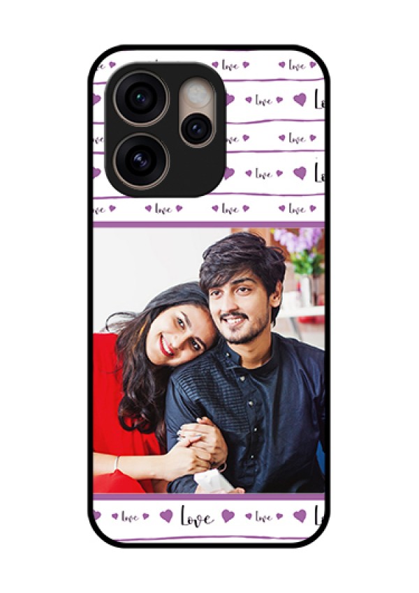 Oppo Reno 15 Pro 5G Custom Glass Phone Case - Couples Heart Design