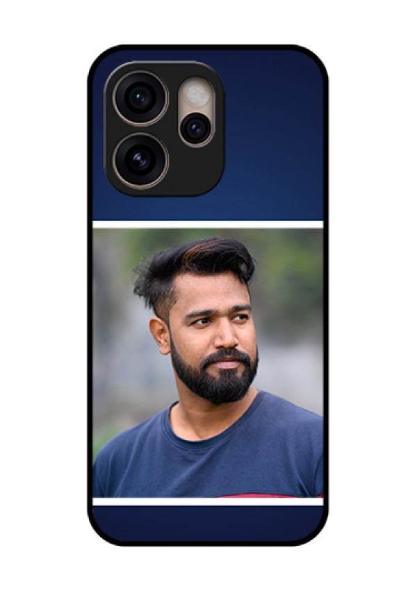 Oppo Reno 15 Pro 5G Custom Glass Phone Case - Simple Royal Blue Design