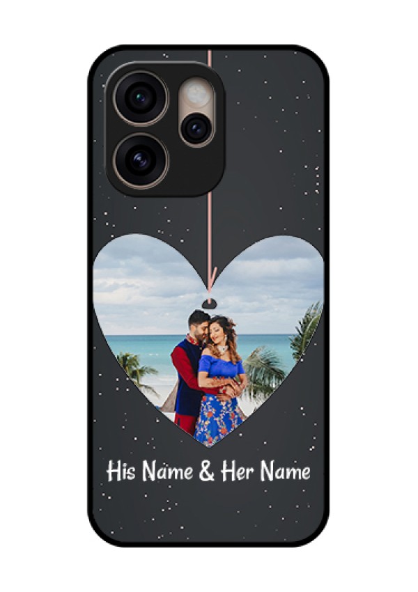 Oppo Reno 15 Pro 5G Custom Glass Phone Case - Hanging Heart Design