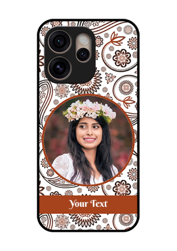 Oppo Reno 15 Pro 5G Custom Glass Phone Case - Abstract Flower Design