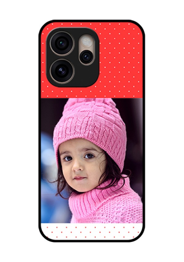 Oppo Reno 15 Pro 5G Custom Glass Phone Case - Red Pattern Design
