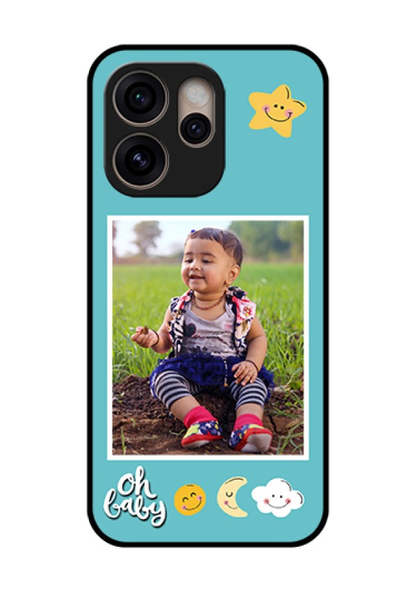 Oppo Reno 15 Pro 5G Custom Glass Phone Case - Smiley Kids Stars Design