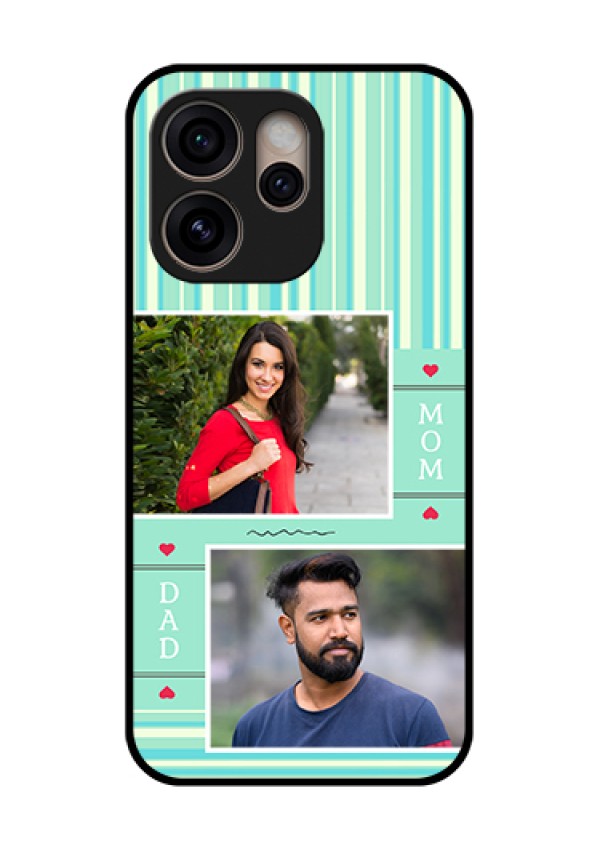 Oppo Reno 15 Pro 5G Custom Glass Phone Case - Mom & Dad Pic Design