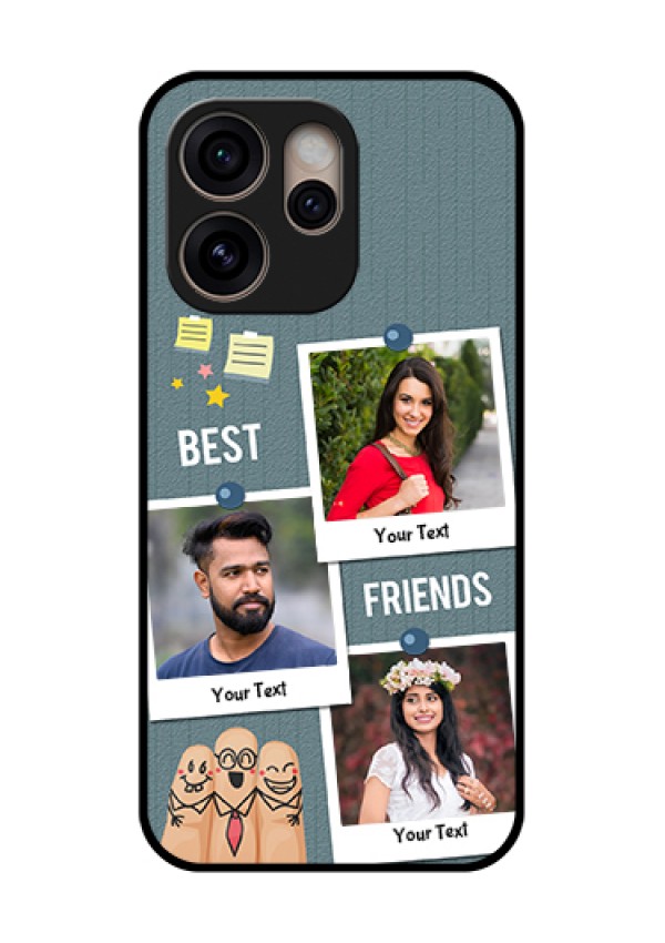 Oppo Reno 15 Pro 5G Custom Glass Phone Case - Sticky Frames And Friendship Design
