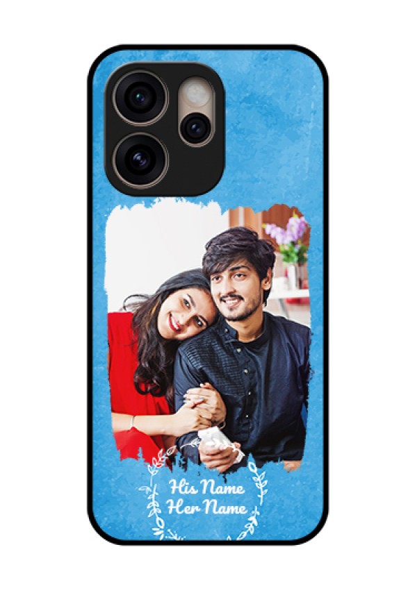 Oppo Reno 15 Pro 5G Custom Glass Phone Case - Blue Color Vintage Design