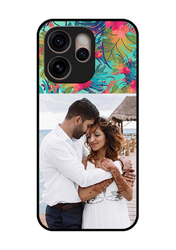 Oppo Reno 15 Pro 5G Custom Glass Phone Case - Watercolor Floral Design