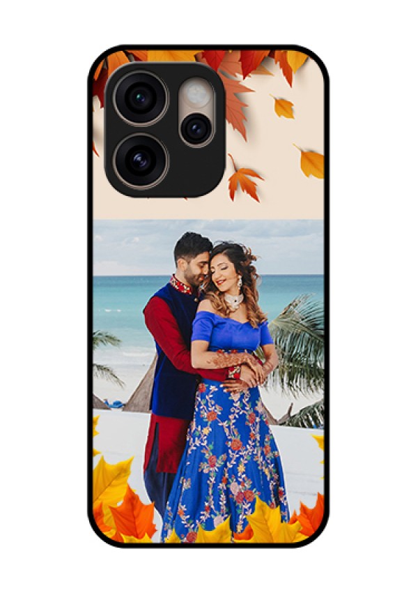 Oppo Reno 15 Pro 5G Custom Glass Phone Case - Autumn Maple Leaves Design
