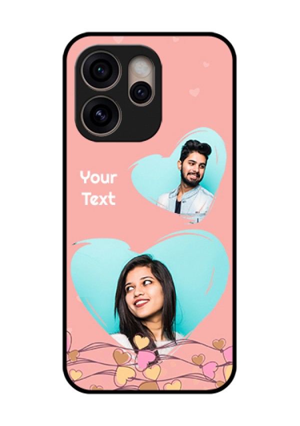 Oppo Reno 15 Pro 5G Custom Glass Phone Case - Love Doodle Design