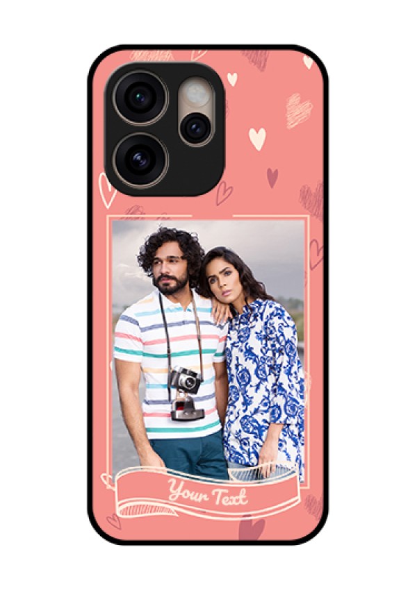 Oppo Reno 15 Pro 5G Custom Glass Phone Case - Love Doodle Art Design