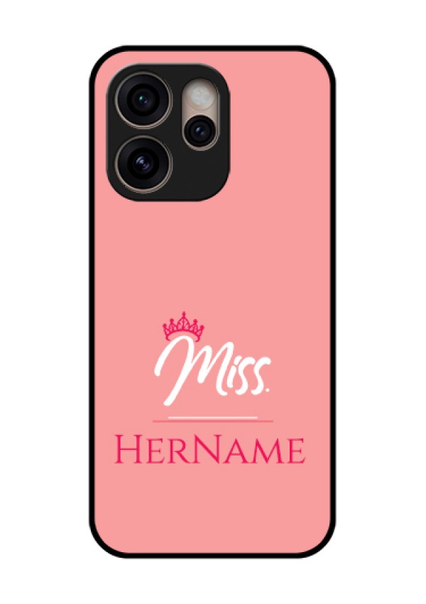 Oppo Reno 15 Pro 5G Custom Glass Phone Case - Mrs With Name Design