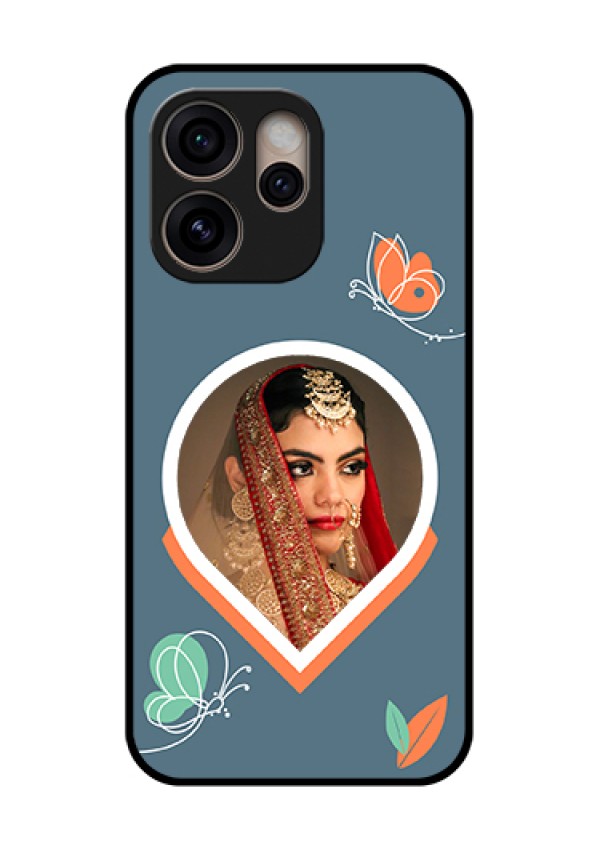 Oppo Reno 15 Pro 5G Custom Glass Phone Case - Droplet Butterflies Design