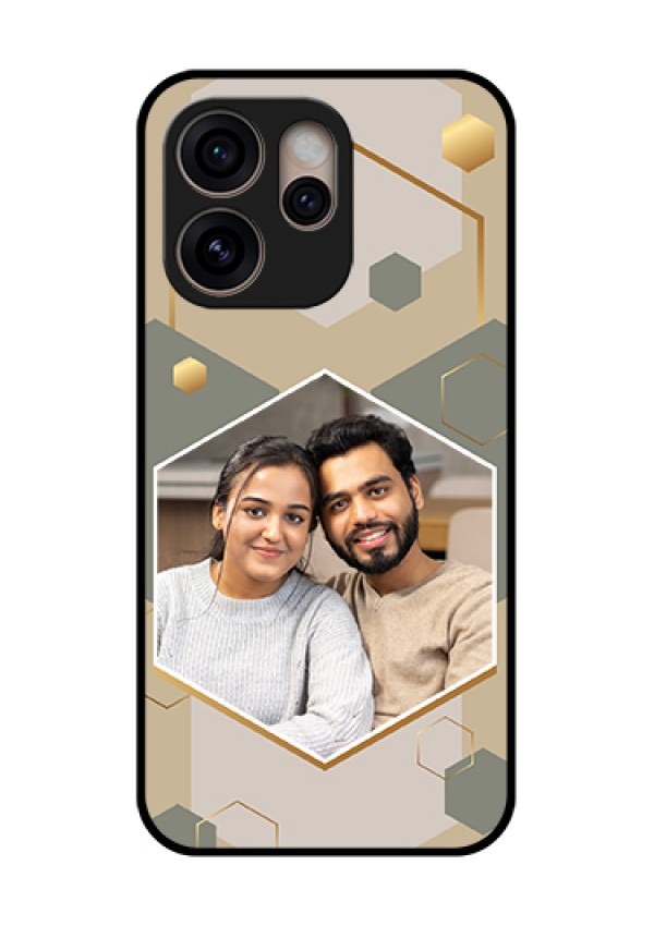 Oppo Reno 15 Pro 5G Custom Glass Phone Case - Stylish Hexagon Pattern Design