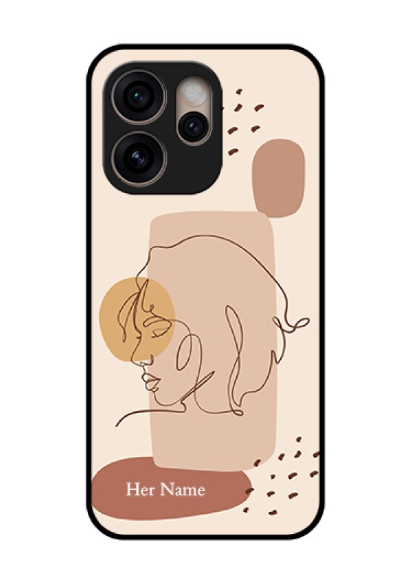 Oppo Reno 15 Pro 5G Custom Glass Phone Case - Calm Woman Line Art Design