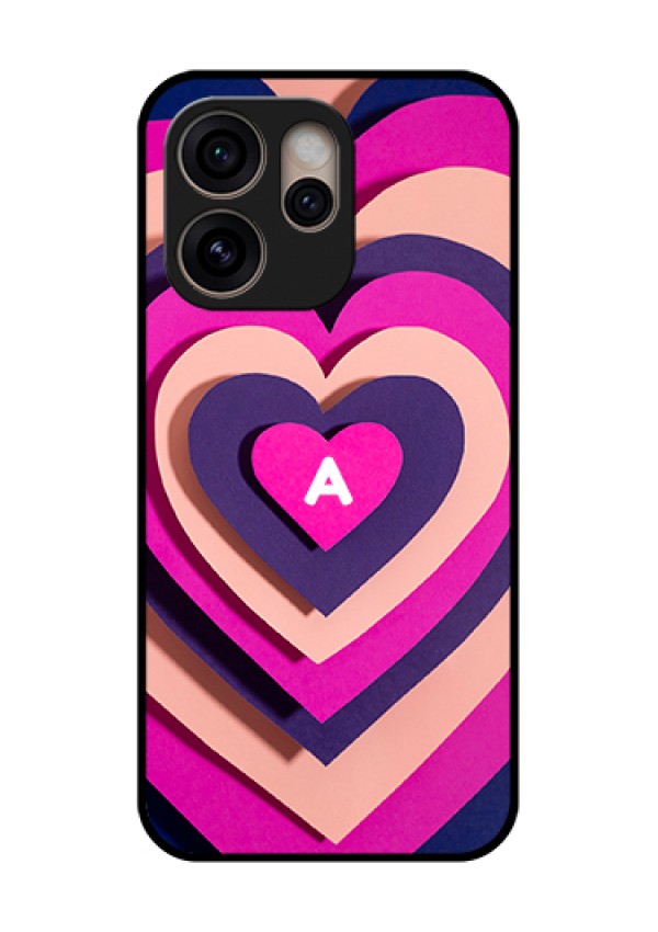 Oppo Reno 15 Pro 5G Custom Glass Phone Case - Cute Heart Pattern Design