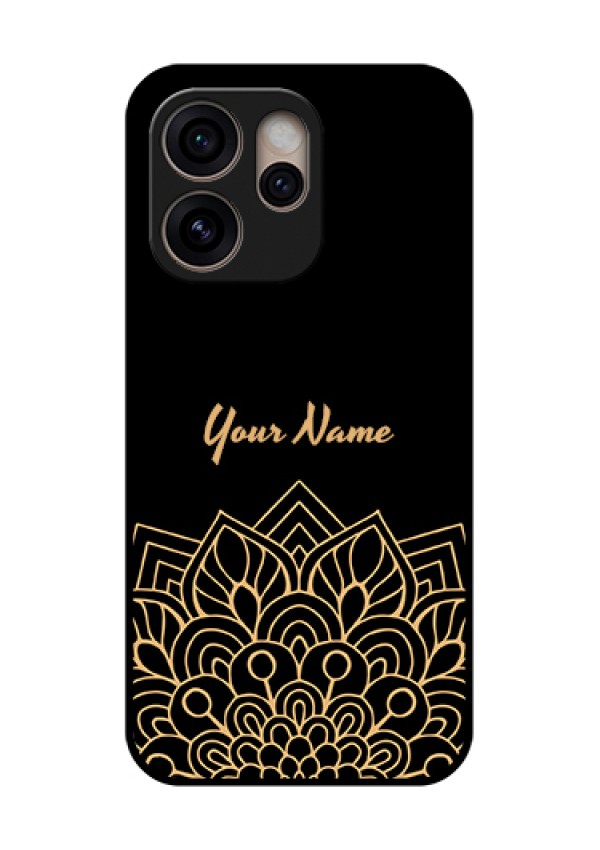 Oppo Reno 15 Pro 5G Custom Glass Phone Case - Golden Mandala Design