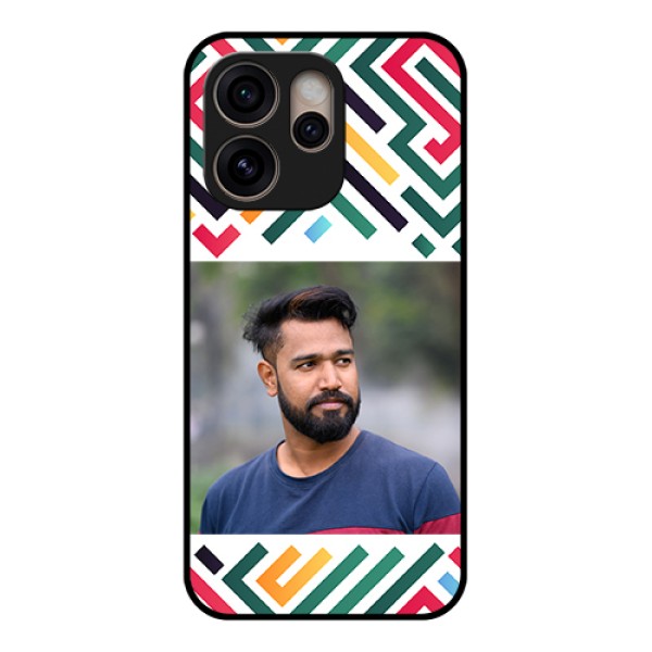 Oppo Reno 15 Pro 5G Custom Glass Phone Case - Colorful Maze Pattern Design Oppo Reno 15 Pro 5G Custom Glass Phone Case - Colorful Maze Pattern Design