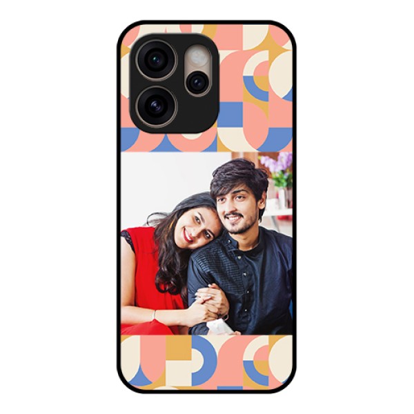 Oppo Reno 15 Pro 5G Custom Glass Phone Case - Semi - Circle Maze Pattern Design