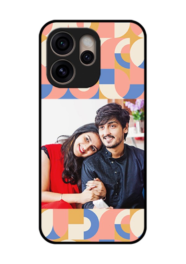 Oppo Reno 15 Pro 5G Custom Glass Phone Case - Semi - Circle Maze Pattern Design