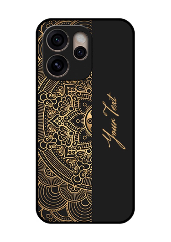 Oppo Reno 15 Pro 5G Custom Glass Phone Case - Mandala Art With Custom Text Design