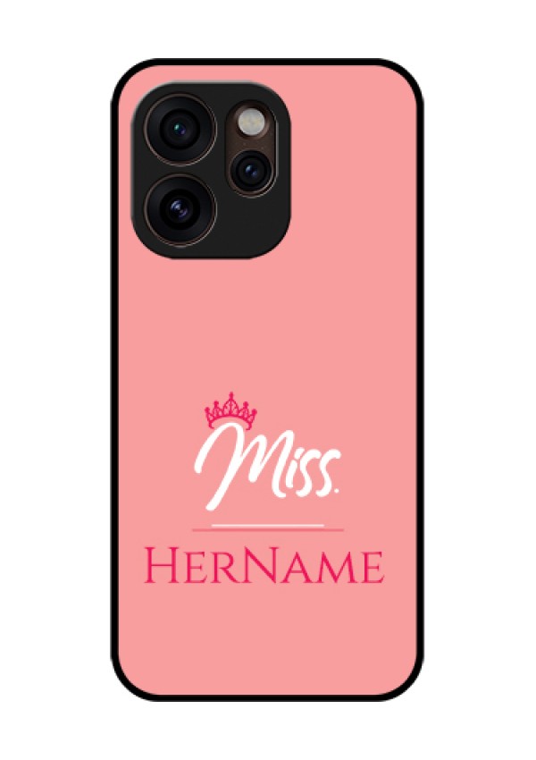 Oppo Reno 15 Pro Mini 5G Custom Glass Phone Case - Mrs With Name Design