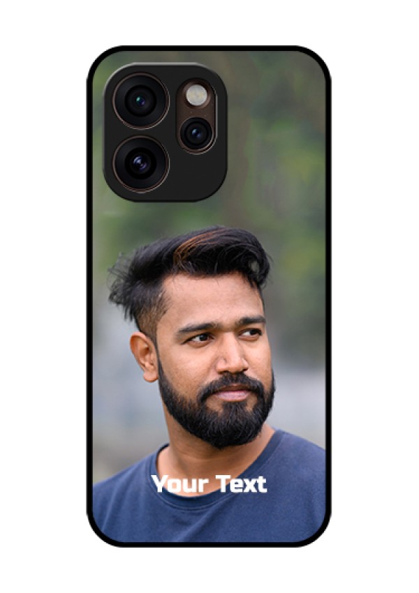 Oppo Reno 15 Pro Mini 5G Custom Glass Phone Case - Photo With Text Design