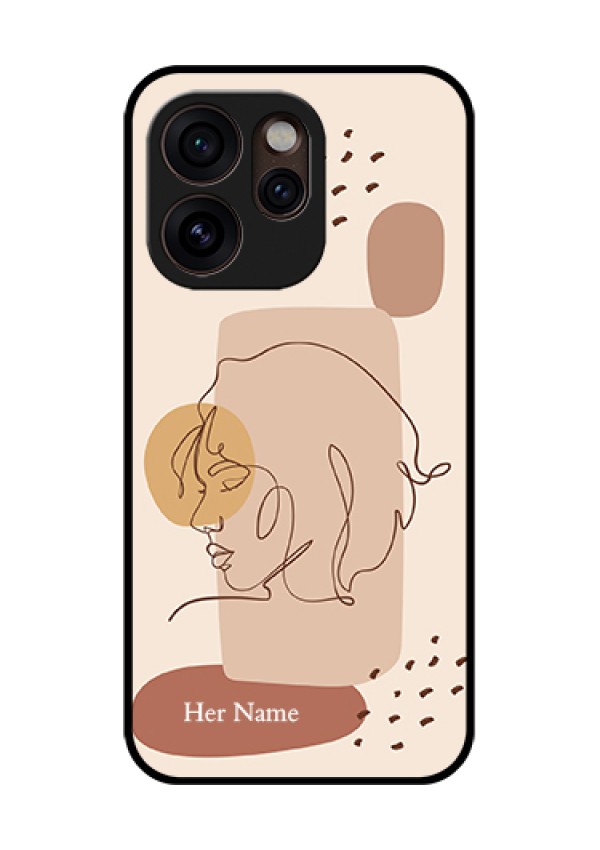 Oppo Reno 15 Pro Mini 5G Custom Glass Phone Case - Calm Woman Line Art Design
