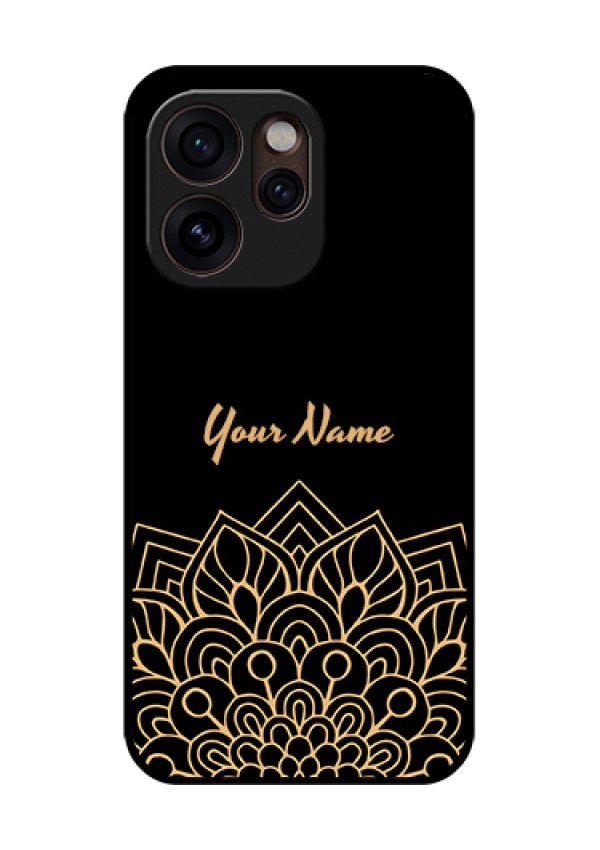 Oppo Reno 15 Pro Mini 5G Custom Glass Phone Case - Golden Mandala Design