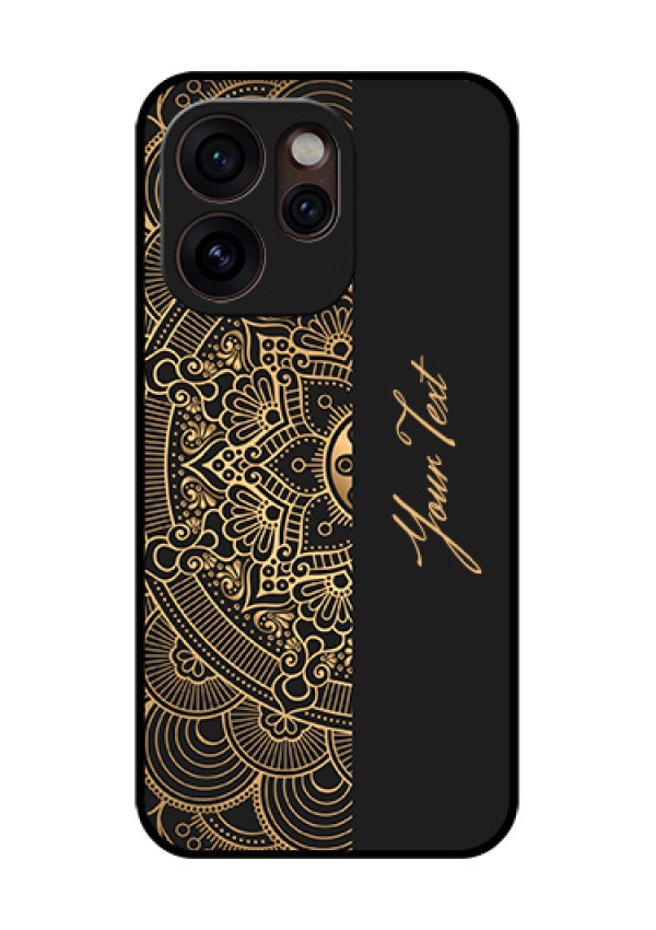 Oppo Reno 15 Pro Mini 5G Custom Glass Phone Case - Mandala Art With Custom Text Design