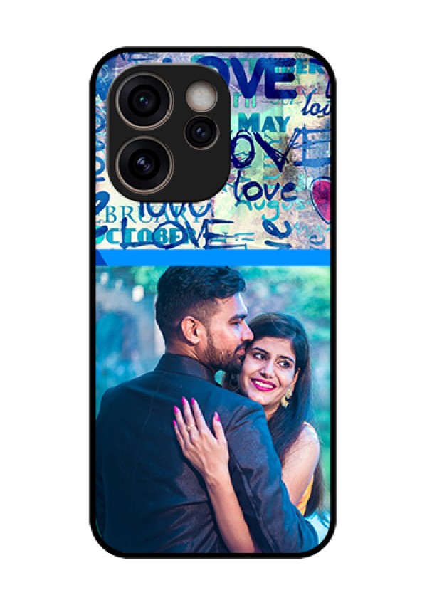 Oppo Reno 15C 5G Custom Glass Phone Case - Colorful Love Design