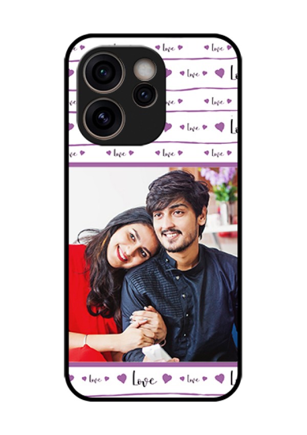 Oppo Reno 15C 5G Custom Glass Phone Case - Couples Heart Design