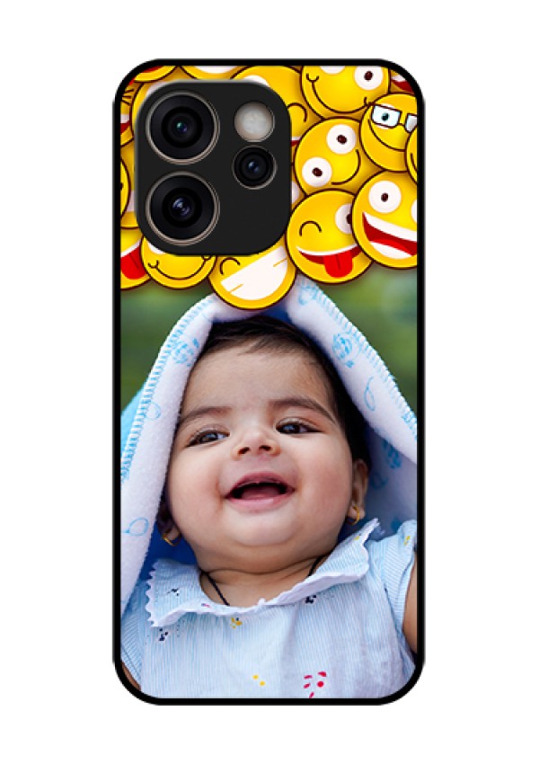 Oppo Reno 15C 5G Custom Glass Phone Case - With Smiley Emoji Design