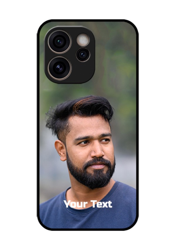 Oppo Reno 15C 5G Custom Glass Phone Case - Photo With Text Design