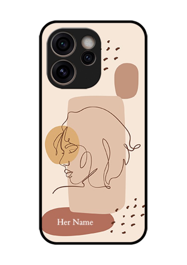 Oppo Reno 15C 5G Custom Glass Phone Case - Calm Woman Line Art Design