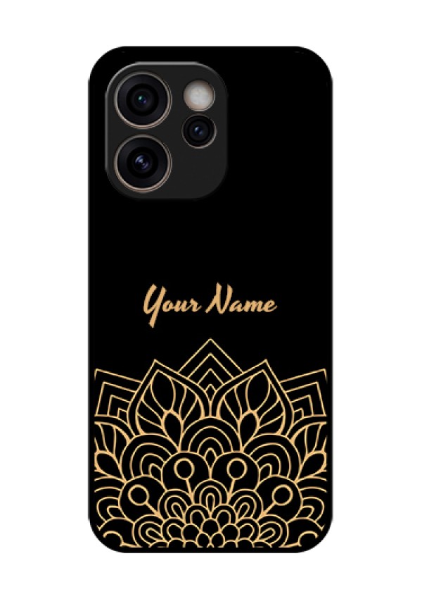 Oppo Reno 15C 5G Custom Glass Phone Case - Golden Mandala Design