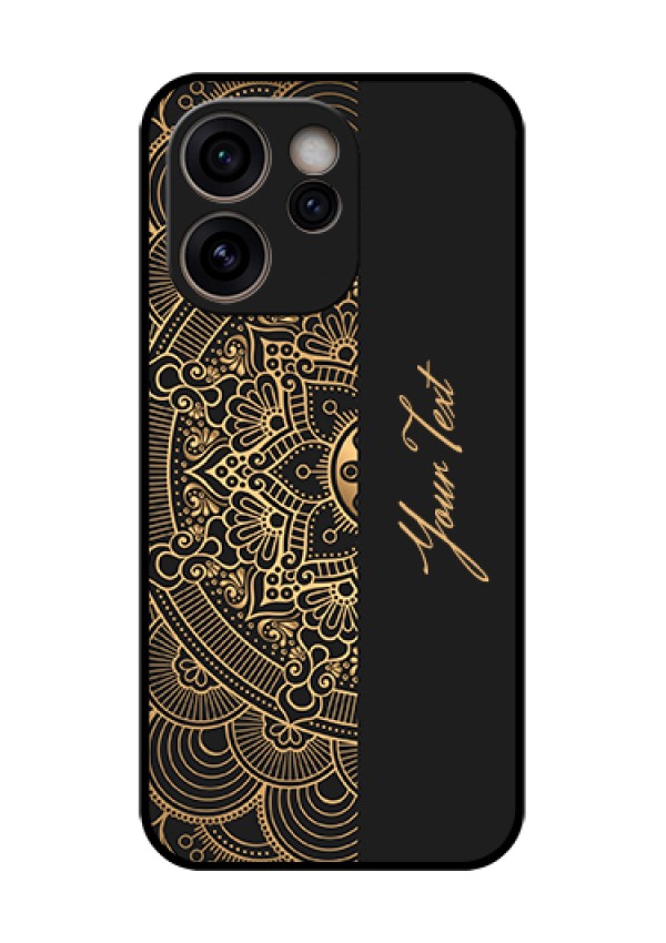 Oppo Reno 15C 5G Custom Glass Phone Case - Mandala Art With Custom Text Design