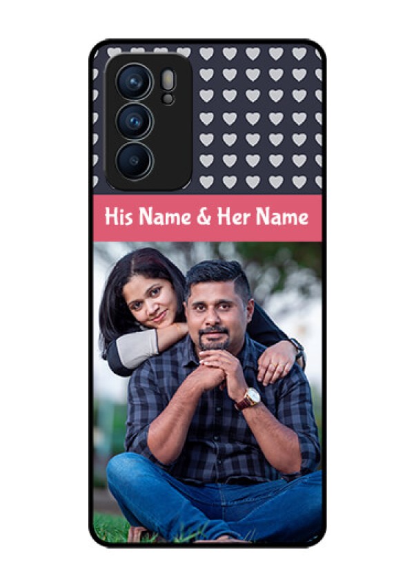 Reno 6 5G Custom Glass Mobile Case - Love Symbols Design