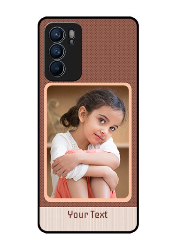 Reno 6 5G Custom Glass Phone Case - Simple Pic Upload Design
