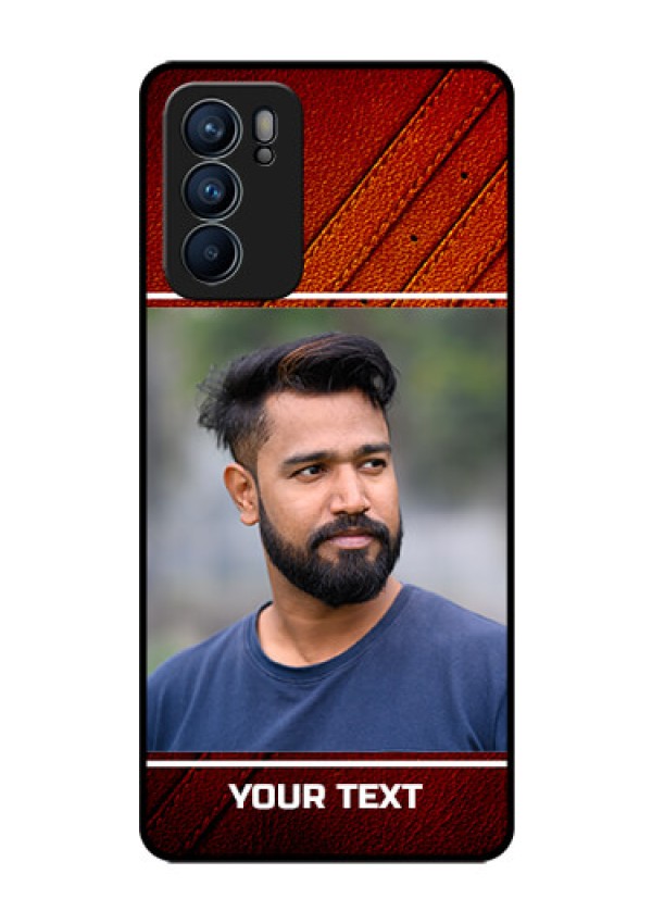 Reno 6 5G Personalized Glass Phone Case - Leather Phone Case Design