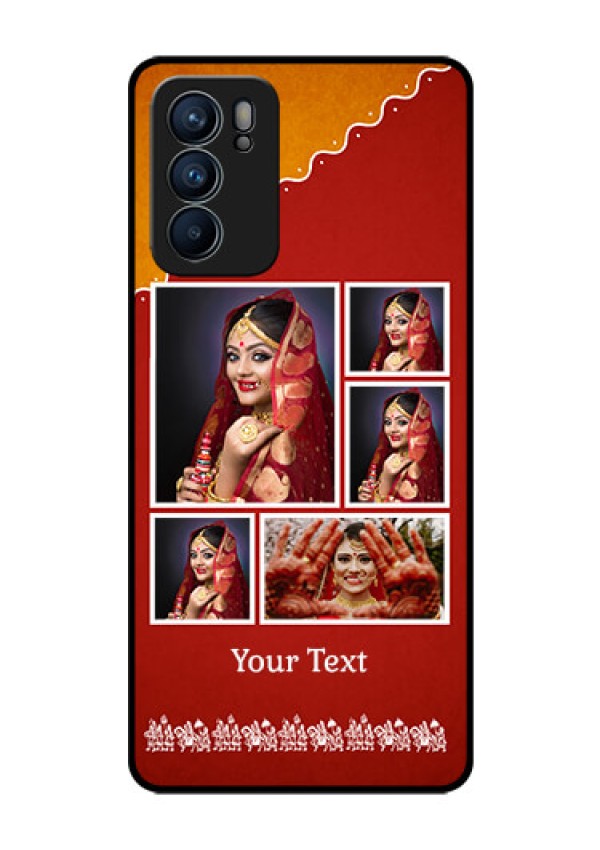 Reno 6 5G Personalized Glass Phone Case - Wedding Pic Upload Design