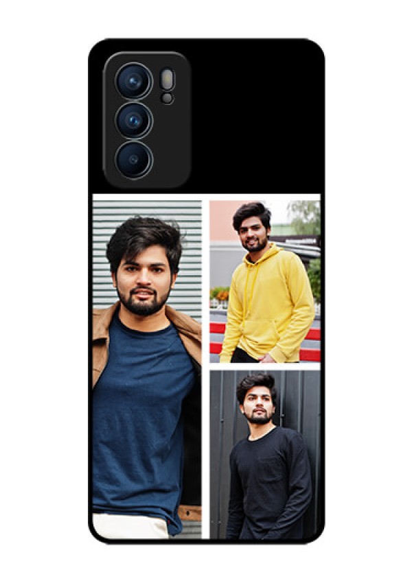Reno 6 5G Photo Printing on Glass Case - Upload Multiple Picture Design